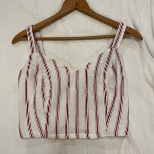 Stripe cropped tank top